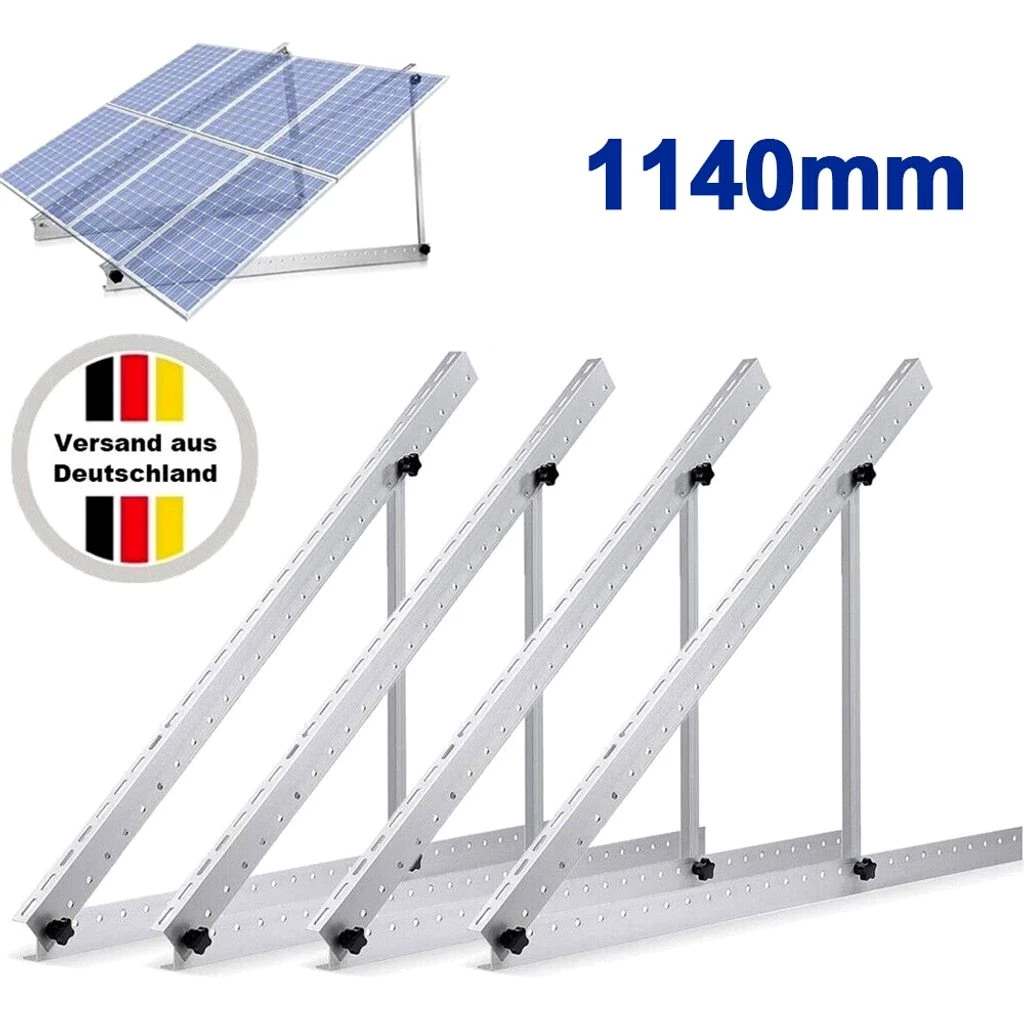 Solarpanel Solarmodul Halterung bis 114cm Photovoltaik Aufständerung PV Montage für 2x