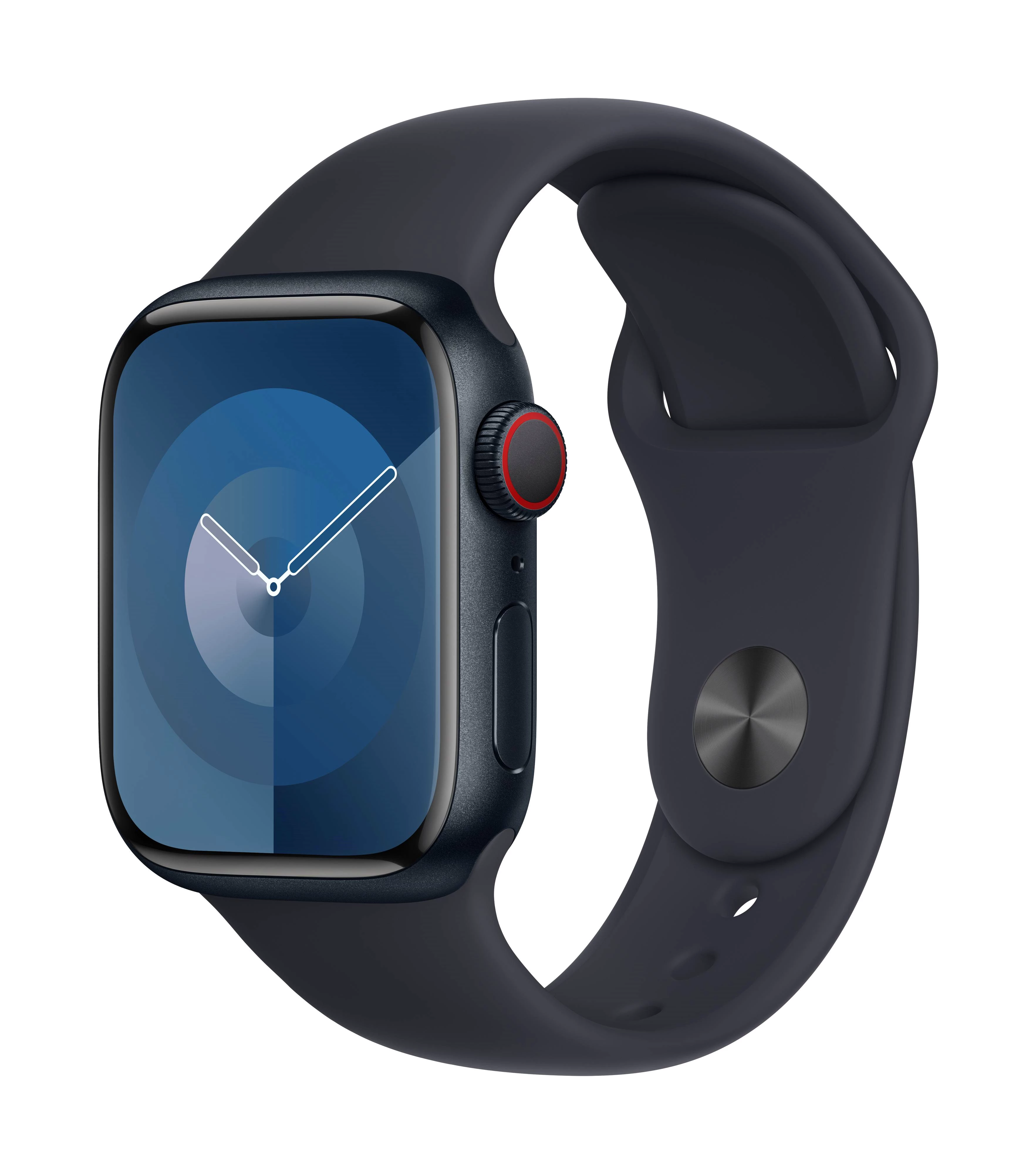 Apple Watch Series 9 GPS + Cellular 41 mm Aluminiumgehäuse Sport Band Midnight M/L