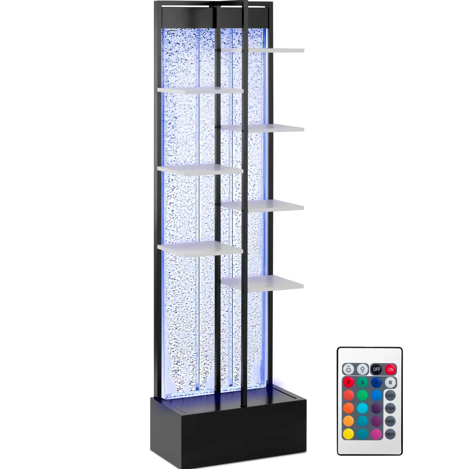 Regal mit Wasserwand LED / RGB Fernbedienung 55 x 30 x 187 cm Wassersäule