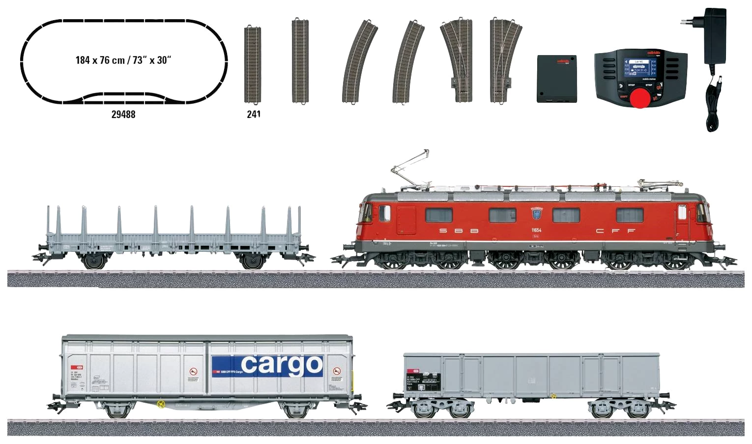 Märklin 29488 H0 Digital-Startp.CH Güterzug mit Re 620 der SBB